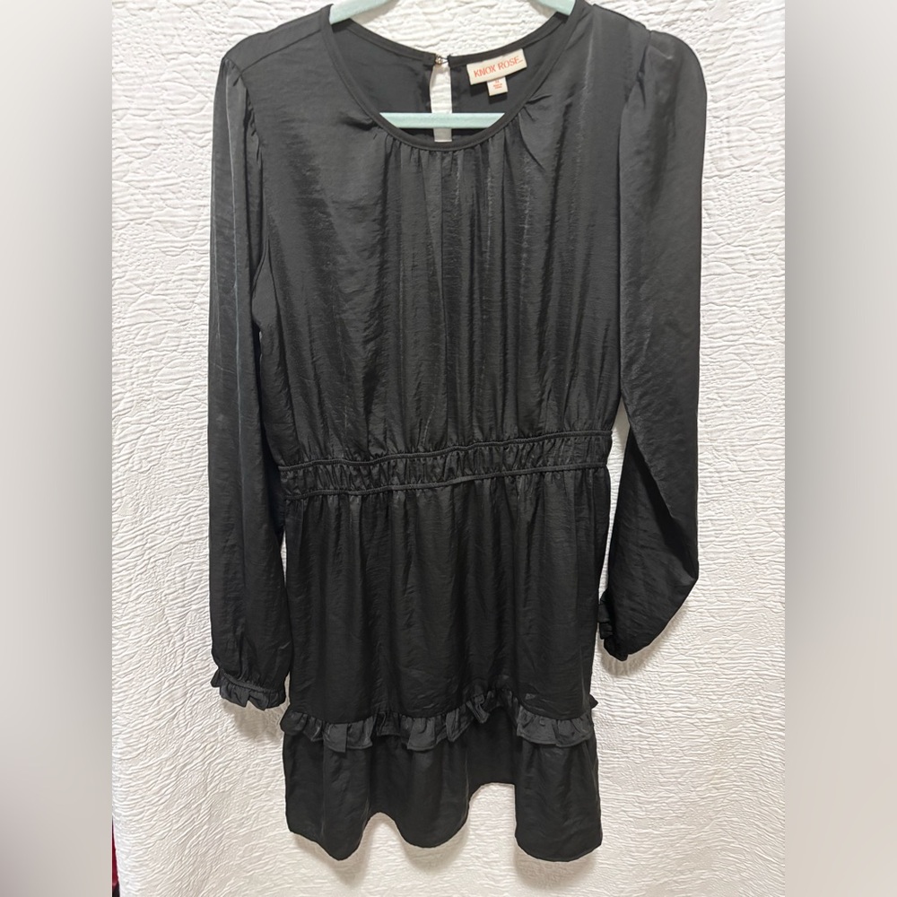 Knox Rose women’s black dress with ruffles - Picture 2 of 7